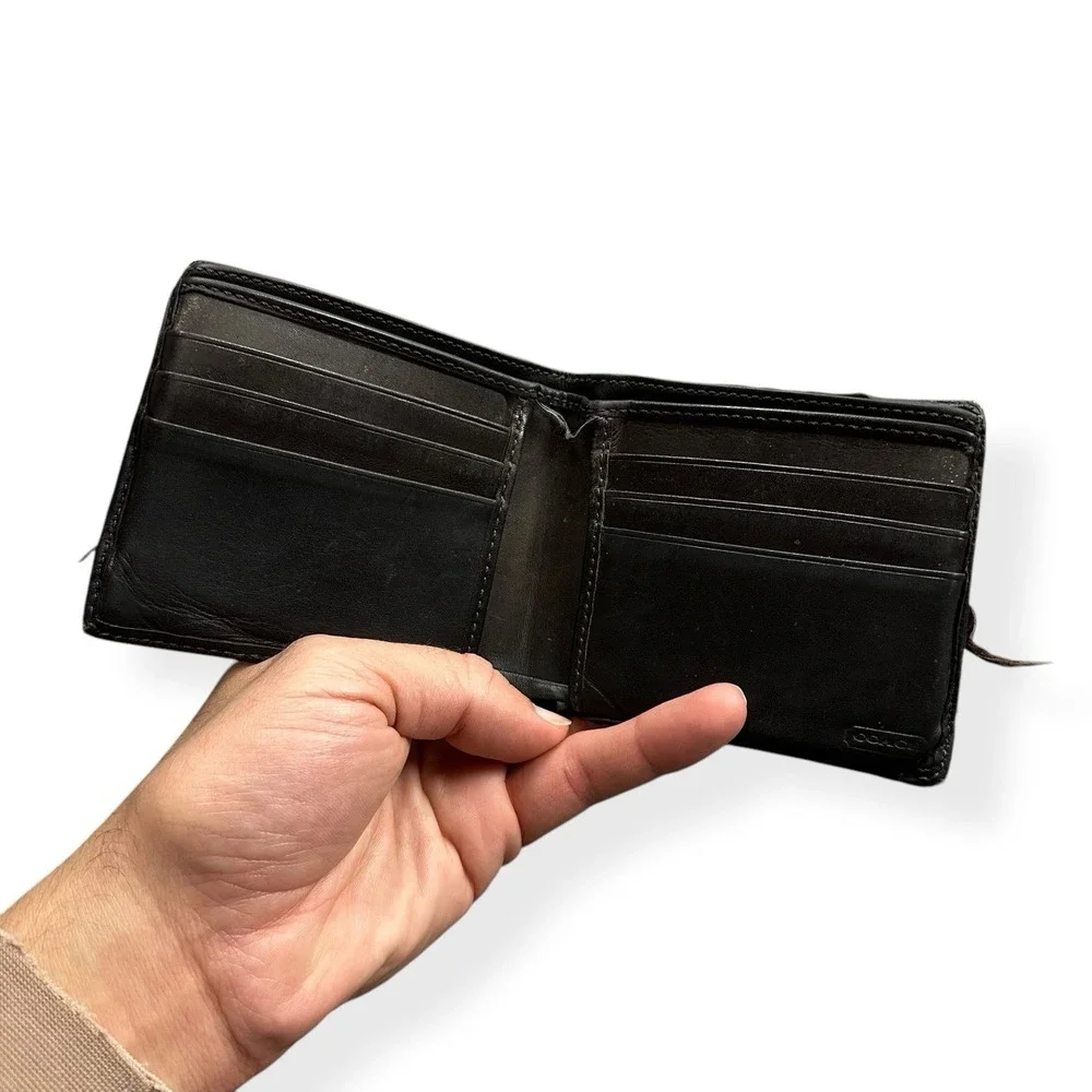 Coach Men's Leather Wallet‎ Bifold Striped